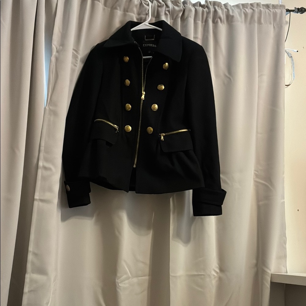 Express Black and Gold Blazer for Semi-Formal Occasions